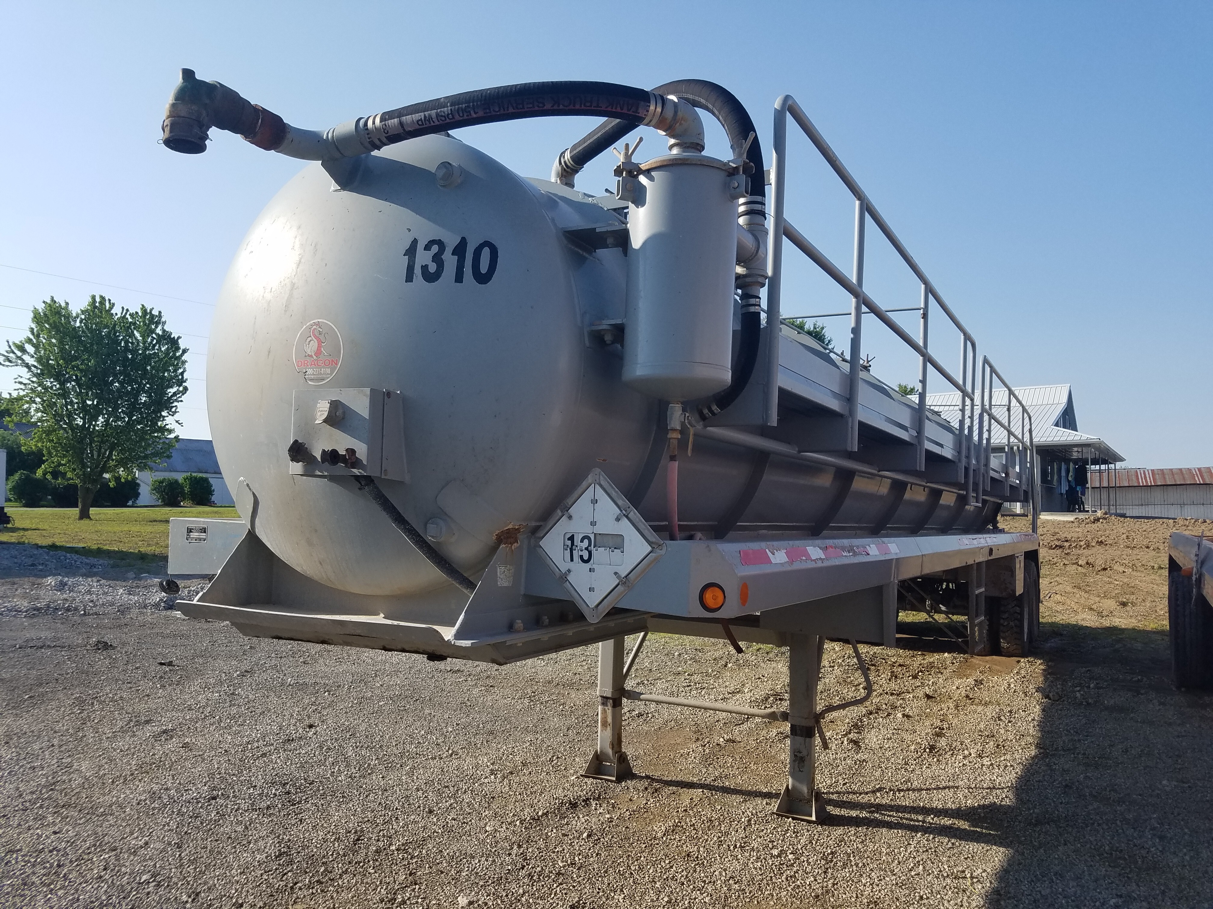 2012 Dragon 130 Bbl Steel Vacuum Trailer Heavy Duty And Super For