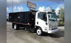2015 Isuzu NPR HD Dump Truck, Landscape Truck, Flatbed Dump in Pompano Beach, FL