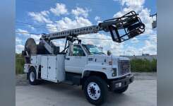 1999 GMC C7500 Telsta T40C Cable Placer Altec Cable Dispenser in Bluffton, IN