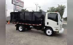 2013 Isuzu NPR HD Dump Truck, Landscape Truck, Flatbed Dump in Pompano Beach, FL